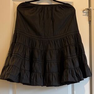 Vintage Wonder Maid  Black Tiered Skirt/slip with embroidery